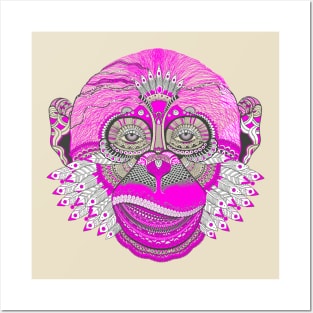Monkey Mandala Artwork. Posters and Art